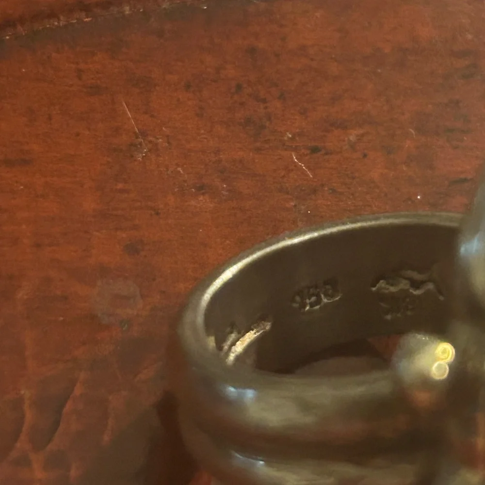 Barry Brinker Sterling Silver 18k Buddha Ring Size 7 - Picture 4 of 8